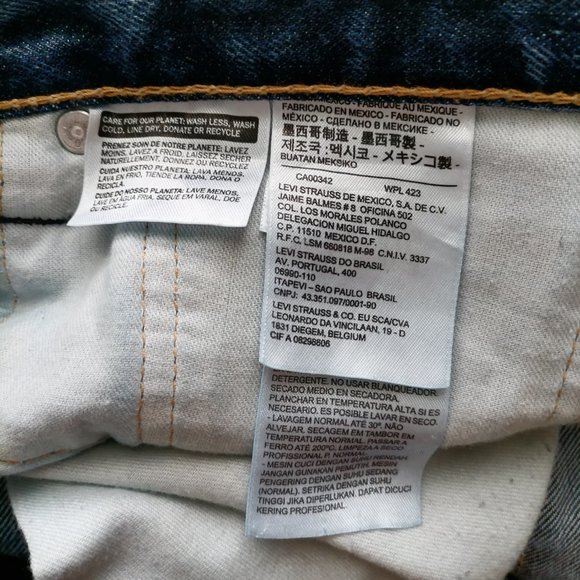 Levi's 511  Mens Blue Mid Rise Raw Hem Straight Jeans Size 38x30 (Tagged), - Picture 6 of 8